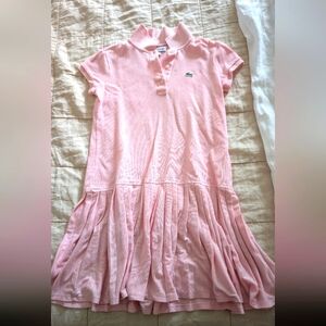 Lacoste Kids Light Pink Polo Dress